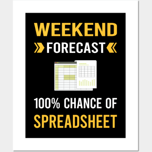 Weekend Forecast Spreadsheet Spreadsheets Posters and Art